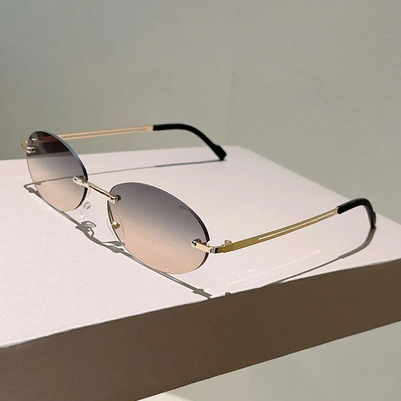 Halo sunglasses – Gold / Grey-Brown