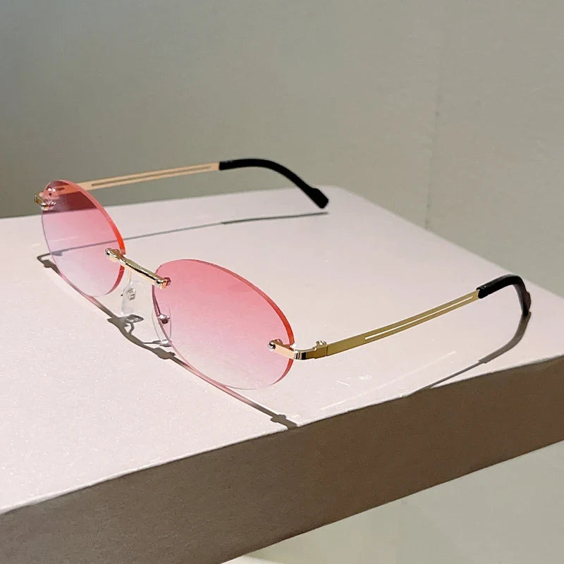 Halo sunglasses – Gold / Pink Gradient